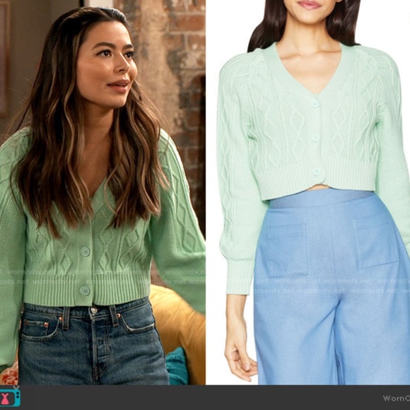 BCBGeneration Mint Green iCarly Cardigan - Picture 1 of 15
